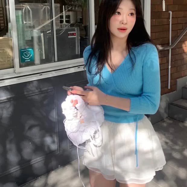베르니 소프 레이어드 쇼츠 화이트