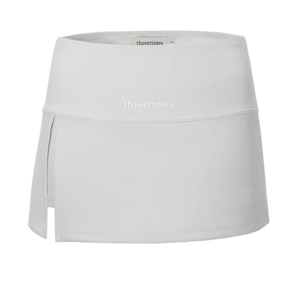 쓰리타임즈 슬릿 스커트 베이지그레이 M