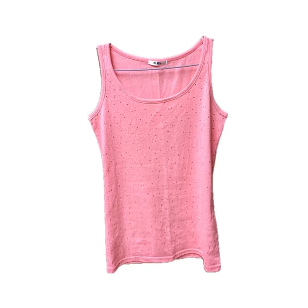 Tumblr Y2K vintage pink sleeveless shirt