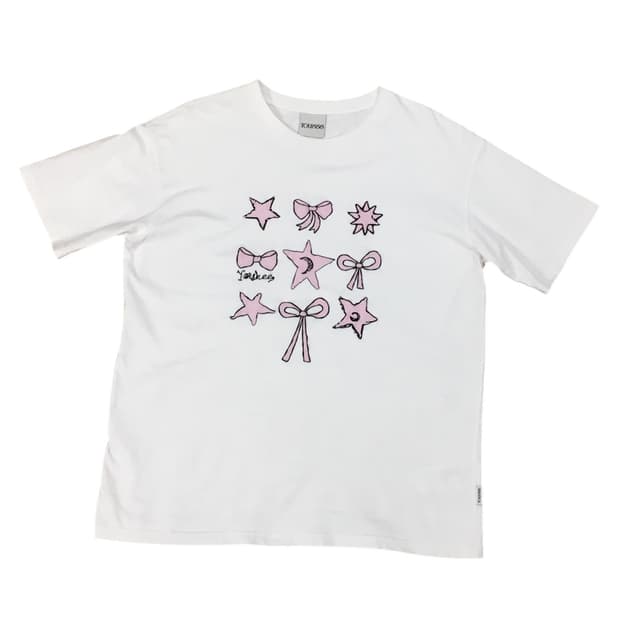 유히 스타그래픽 반팔 티셔츠 화이트