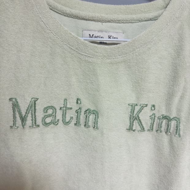 마뗑킴 테리 반팔 민트 티셔츠