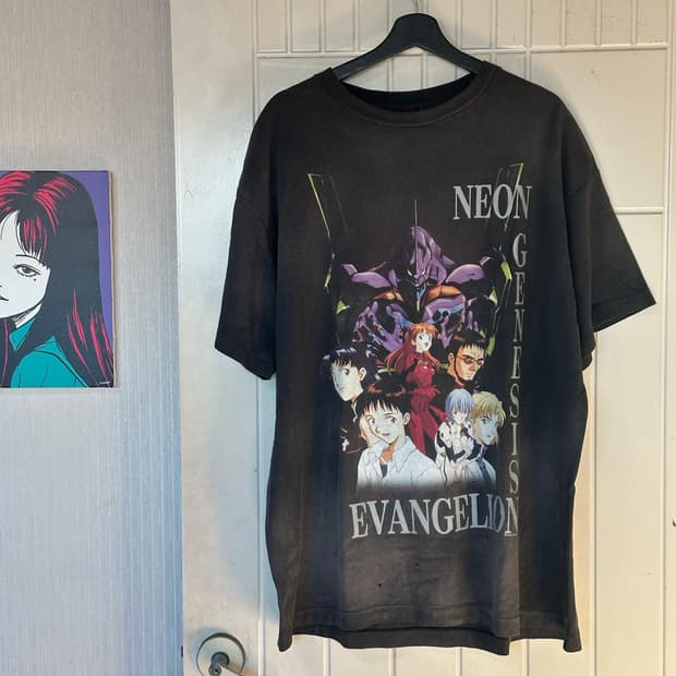 세인트미카엘 x 에반게리온 반팔 티셔츠 (XXL)