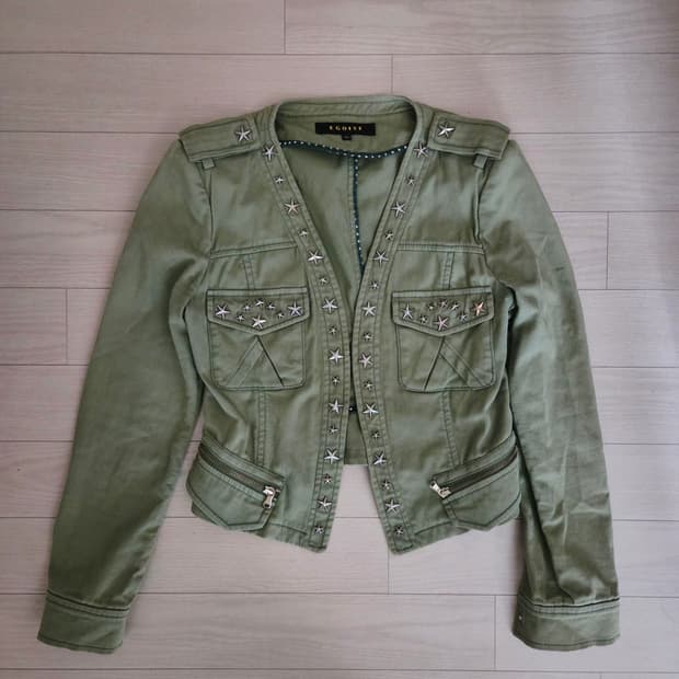 Egoist 카키 야상 자켓  별디테일 y2k