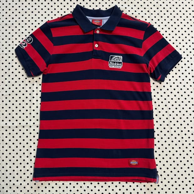 디키즈 스트라이프 카라 반팔티 