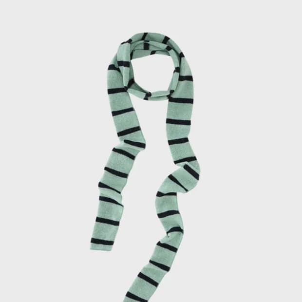 무음 레이지 스트라이프 머플러 민트네이비