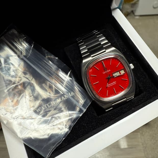 (정품)오메가 씨마스터 테레비 상태좋음(보증서 가지고 샵가면 다이얼 색 
