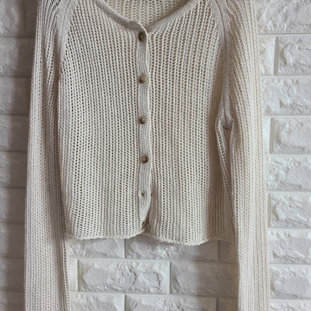 the tod 니트 린넨혼방 가디건