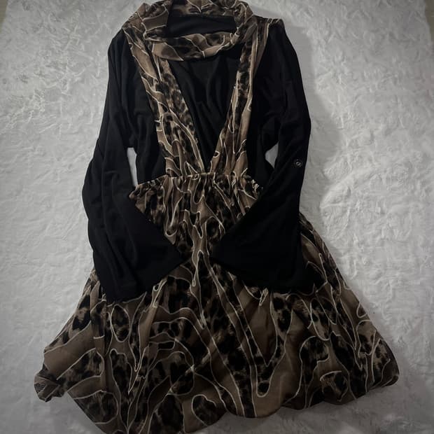 오네갸루 호피 원피스