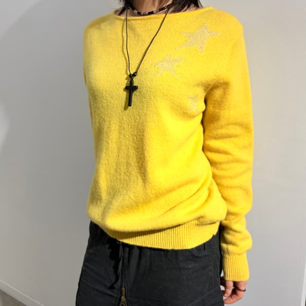 niko and 별 스타 니트 스웨터