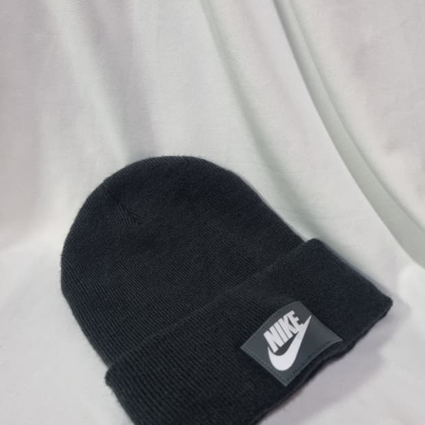 나이키 블랙 울혼방 비니 모자