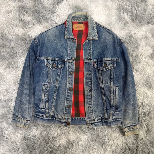 80s Levi’s usa 버팔로 라인드 데님 자켓 3세대