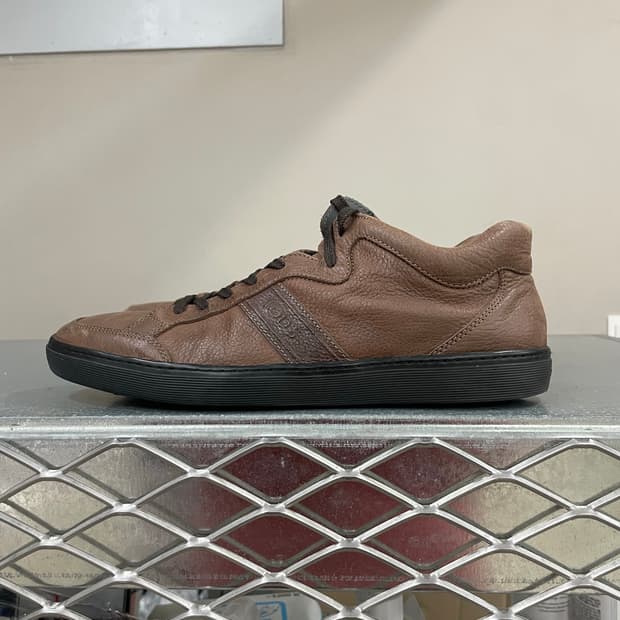 토즈 레더 스니커즈 브라운 9.5