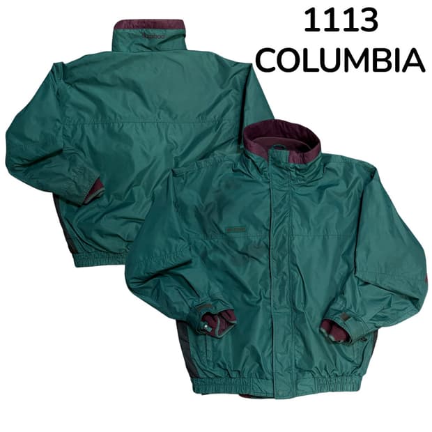 90s 콜롬비아 재팬 그린 나일론 자켓 등산 바람막이 점퍼 XL