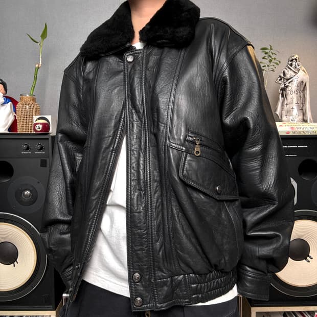 램스킨 봄버자켓