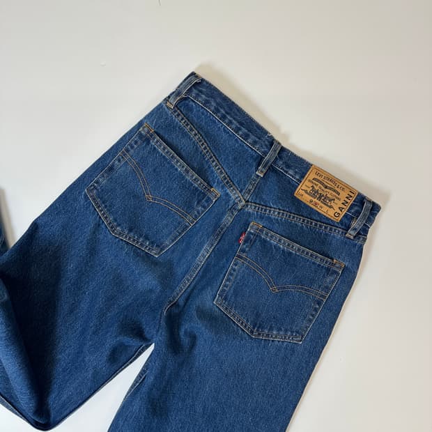 가니 x 리바이스  인디고 하이웨스트 데님 26-27