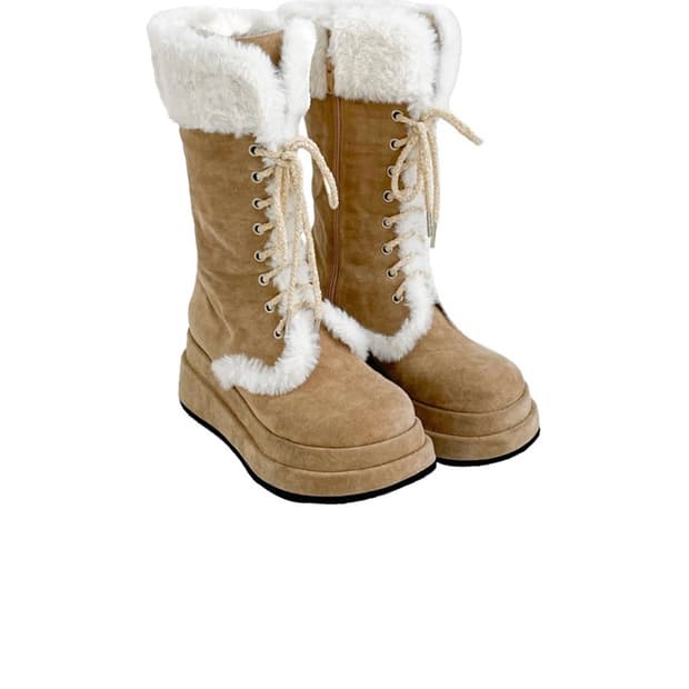 루루서울 윈터 엔젤 퍼 부츠(베이지)