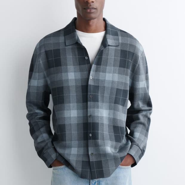 코스 릴랙스드 니티드 코튼 셔츠