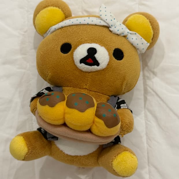 고전 리락쿠마 타코야끼 장사 인형