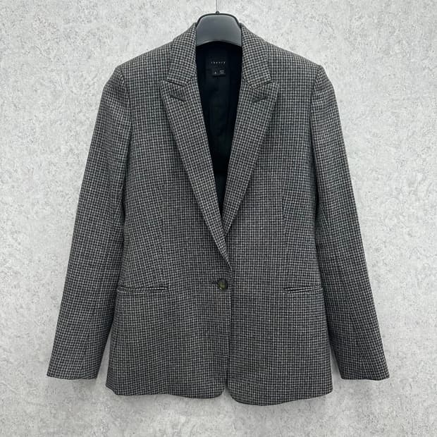 90 띠어리 여자 원버튼 울 블레이져 자켓