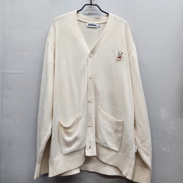 키르시 로고 자수 오버핏 가디건 1(XL)