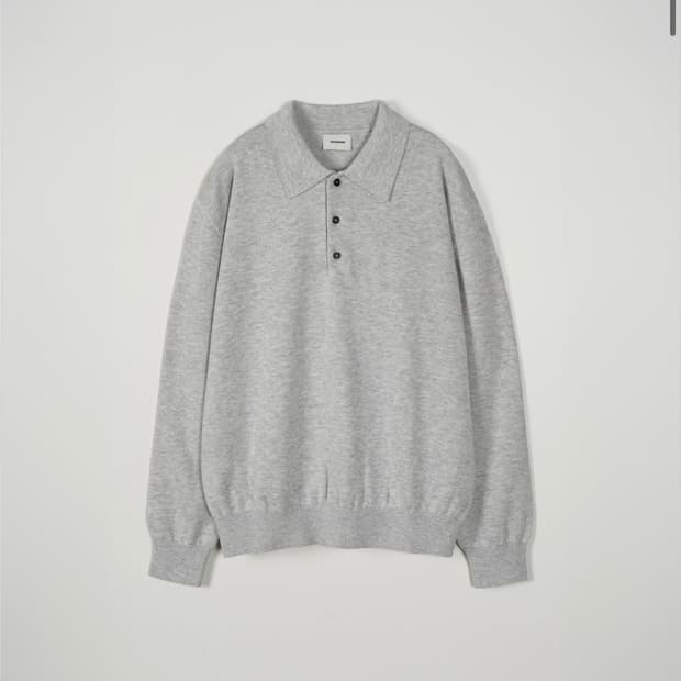 인더로우 코튼 플레인 니트 폴로