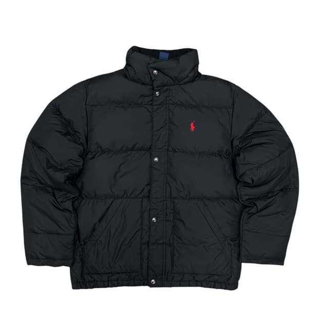 폴로 스몰포니 블랙 푸퍼 패딩(L(14-16))