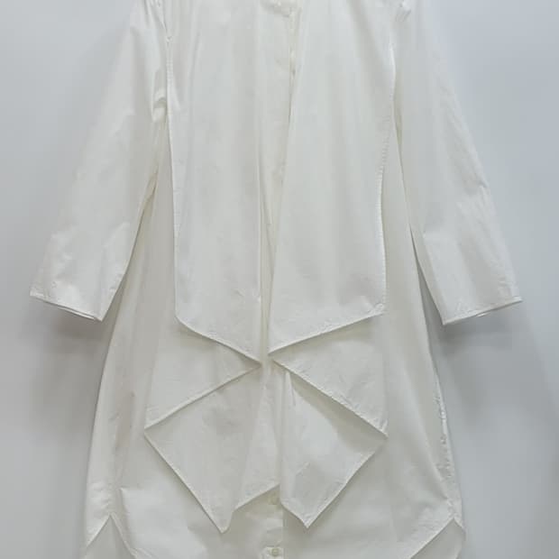 COS 코스 드레이프 코튼 셔츠 드레스 / 여 165-84A 화이트
