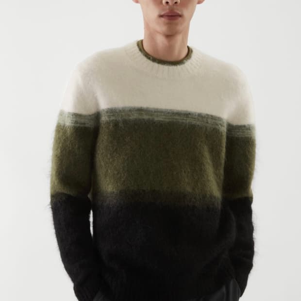 COS 컬러 블록 니트 스웨터