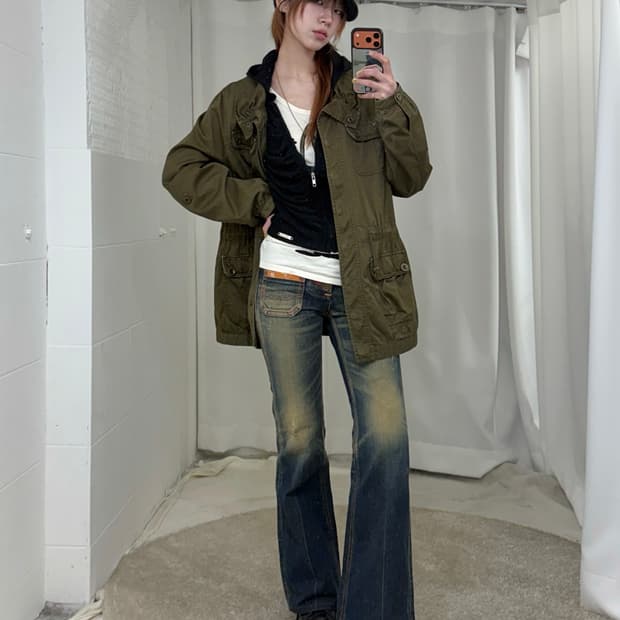 에드윈 브라운 웨스턴 펑크 딱붙 코디 세트