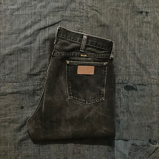 🇺🇸 90s USA 빈티지 랭글러 13MWZWK 블랙 데님 팬츠