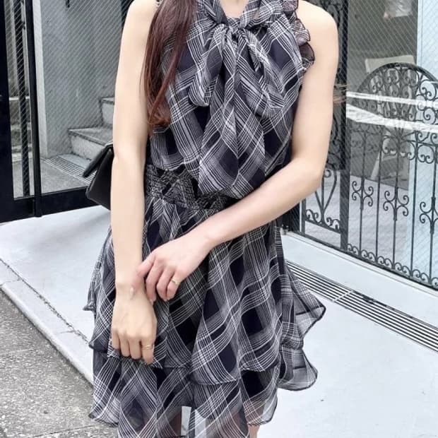 INGNI 잉그니 일브 체크 3WAY 미니원피스