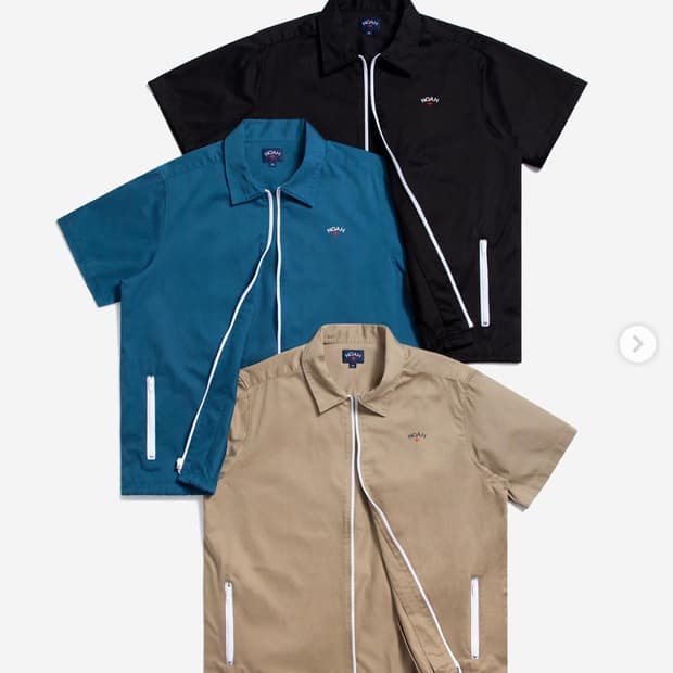 Noah 노아 워크 셔츠 블랙 M zip up work shirt