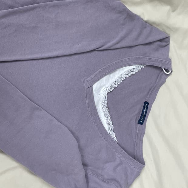 브렌디멜빌 딥브이넥 상의+ 레이스 나시 set