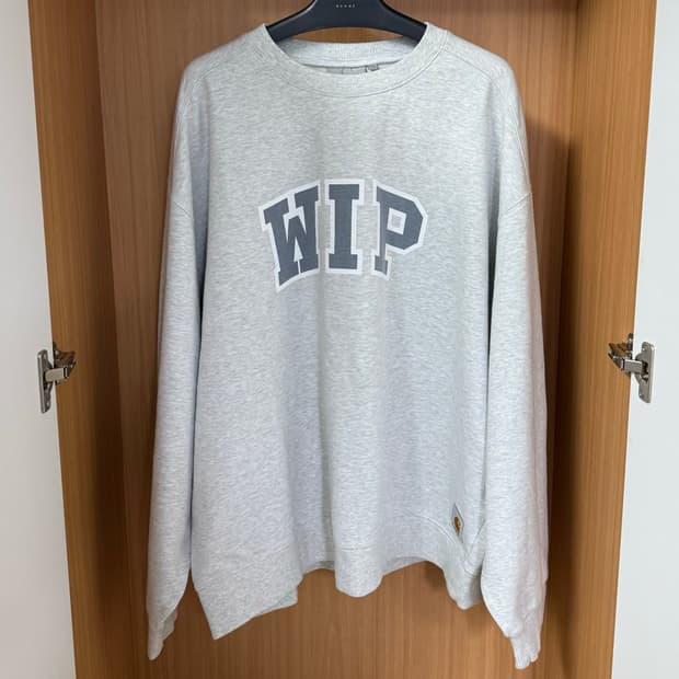 [XXL] 칼하트 WIP III 스웻셔츠 애쉬 헤더 헤비 스톤 워시
