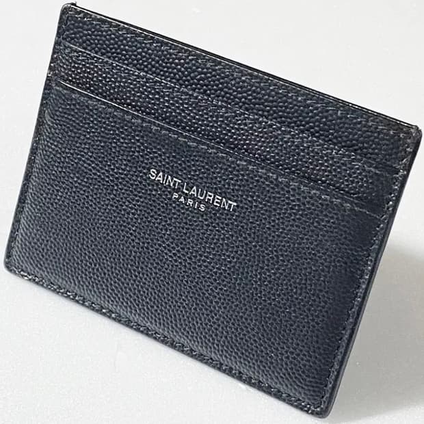 [정품] 생로랑 캐비어 소가죽 카드지갑