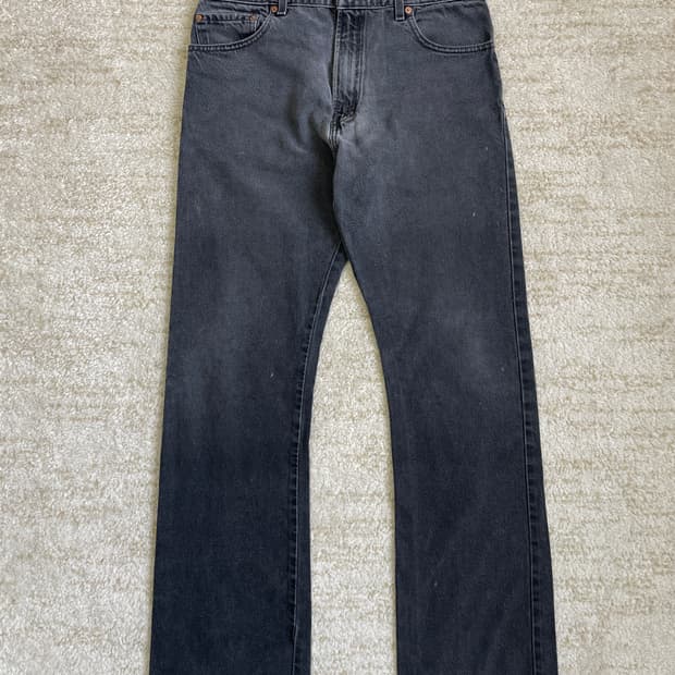 [34x34] 00s 리바이스 517 부츠컷 블랙 그레이 데님 진