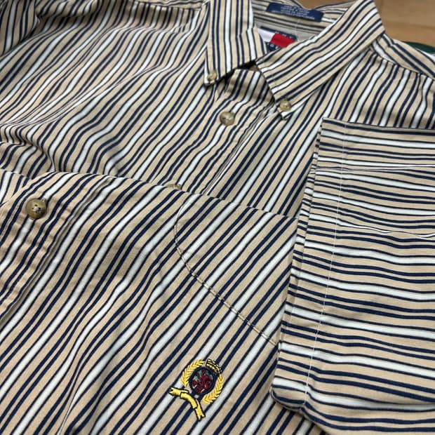 Tommy Hilfiger Logo Stripe Shirts
