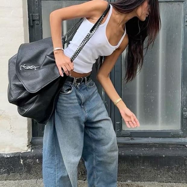 25Damaged Washing Wide Denim