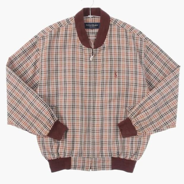 YSL 남성체크 봄버자켓 105