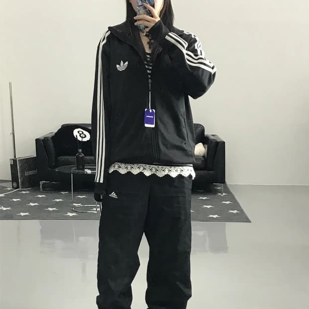  아디다스 파이어버드 블랙 져지