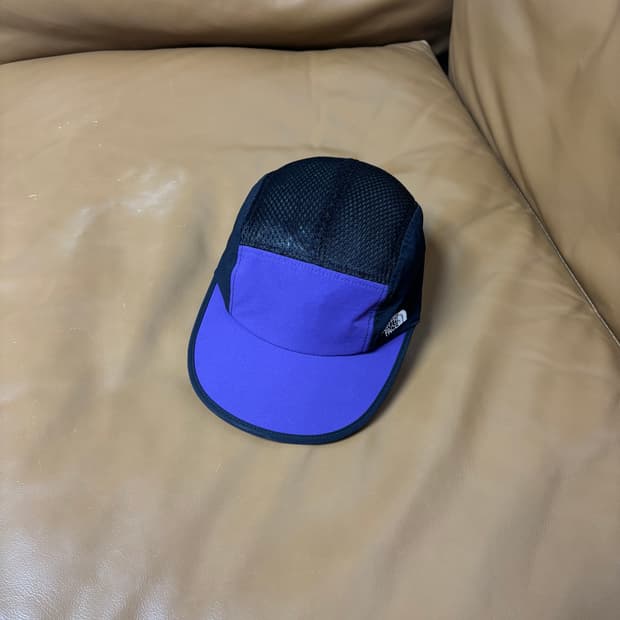 빔즈 노스페이스 캠프캡 모자 퍼플 블랙 메쉬