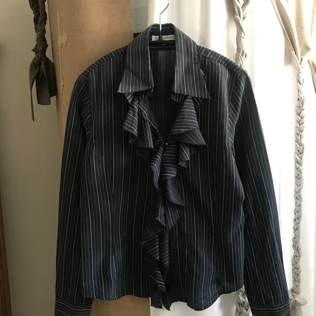 vintage frill stripe shirts