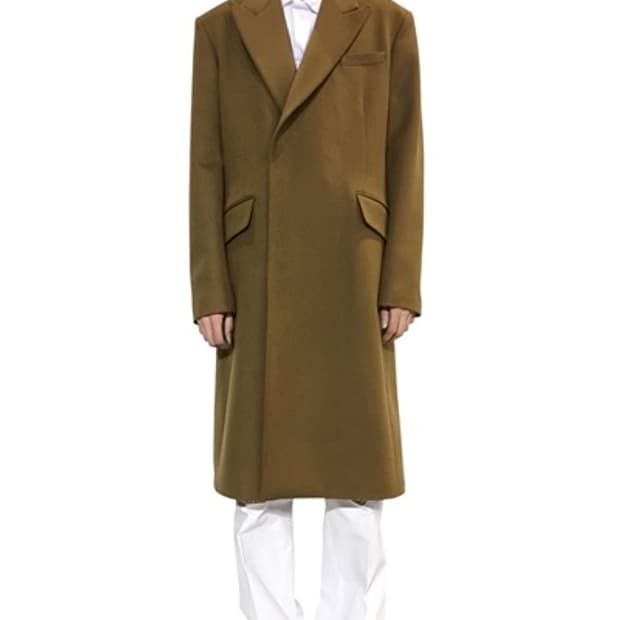 라프시몬스 rafsimons 더블 브레스티드 라펠 코트