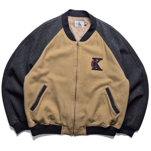 [100] 캘빈클라인 90s 울 바시티 자켓 