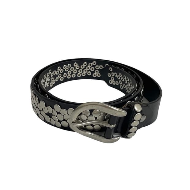 vintage stud cowhide belt