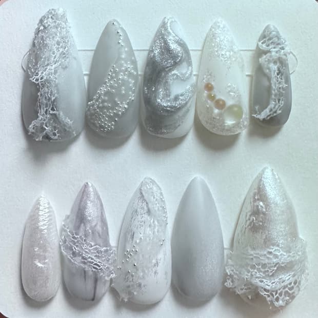 ๐ฆน๐ฆนHandmade Nail Tips๐ฆน๐ฆน หโง๏ฝก์์ ๋ค์ผ ํ๏ฝกโง