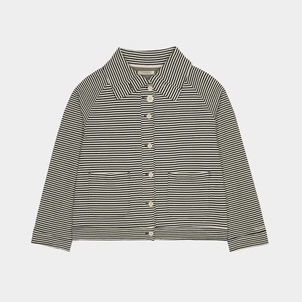 코이세이오 WIDE COLLAR WAFFLE STRIPE SHIRT -