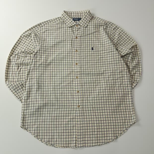 CJ188 XL 폴로 00s 블랙 옐로우 멀티 윈도우페인체크 셔츠 남