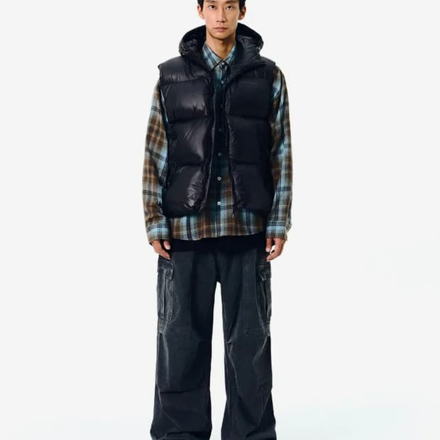 L ) 필루미네이트 글린트 후드 패딩 베스트