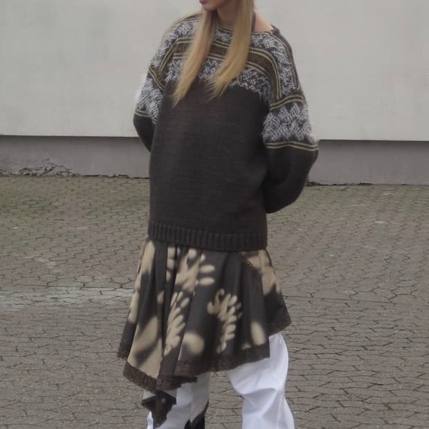 오픈와이와이 openyy 페어아일 스웨터 니트